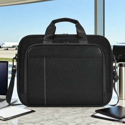 zhongningyifeng 14-15.6 Inch Business Laptop Briefcase, Waterproof Multifunctional Messenger Bag for Travel & Office - size: 15.6inch