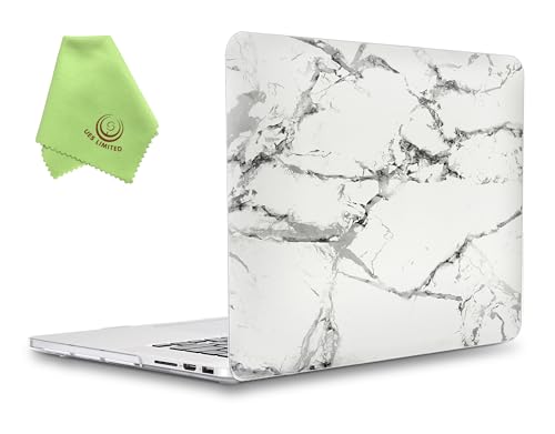 UESWILL Marble Pattern Smooth Hard Shell Case Compatible with MacBook Pro 13 inch with Retina Display No CD-ROM (Model A1502/A1425, Early 2015/2014/2013/Late 2012), (White/Grey) - color: Pattern: Marble White/Grey, size: MacBook Pro 13" Retina A1502/A1425