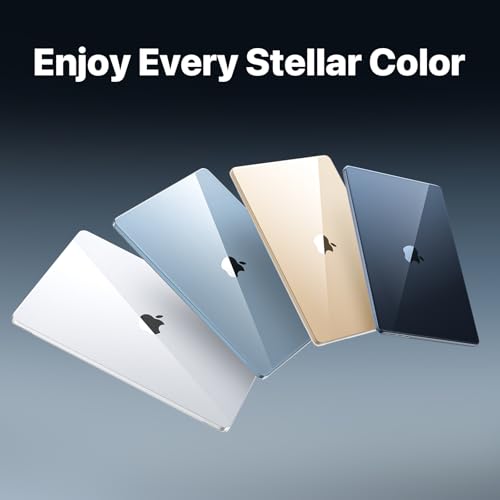 Soonjet for MacBook Air 15 inch Case M5 M4 M3 M2 2026-2023 Mac Laptop Cover | Crystal Clear, Protective Hard Shell, Ultra Thin & Light, Anti Crack, Non Slip, Easy Snap on, Premium Sturdy Plastic - color: Crystal Clear