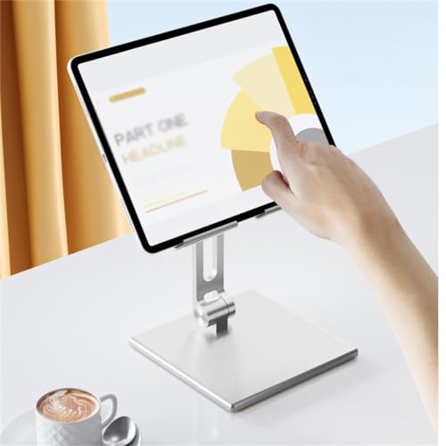 Carbon Steel Tablet Computer Stand Foldable Adjustable Support Stand Desk Storage Rack(Gray) - color: Gray