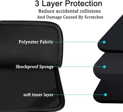 Laptop Case Sleeve 13-13.3 inch, Protective Laptop Carrying Cover Handbags | Laptop Sleeve with Front Pocket, Durable Briefcase Handbags Computer Bag for 15.6 inch HP, Dell, Acer, Asus, Notebook - color: Black, size: 13.3 inch
