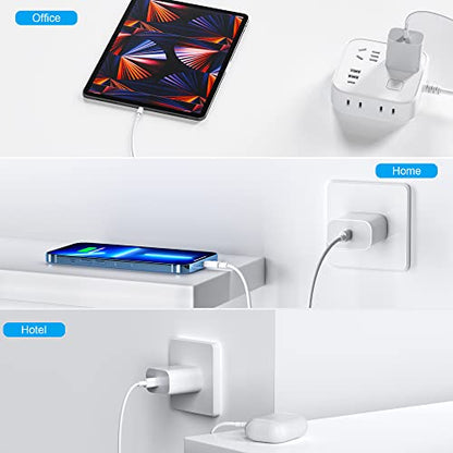 USBC Charger Block for iPhone 17 Charging Plug,MFI Certified Fast USB C Wall Cube 2Pack Power Adapter for iPhone16E/17/Air/Pro/Plus/Pro Max/15/14/13/12/11,for iPad Pro/Air/Mini USB-C Charge Brick Box