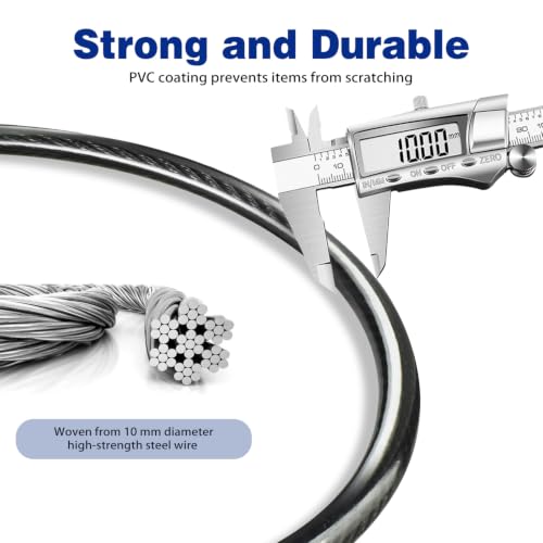12ft Long Straight Cable Lock with Resettable Combination, Weatherproof Security Kayak Lock, Unique Thin Cable Combination Lock for Kayaks, Paddle Boards, Dock, Bike, Scooters, Canoe and Outdoor Gear