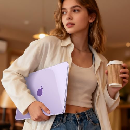 May Chen for MacBook Neo 13 inch Liquid Retina Display ((2026 Release A3404), Slim & Lightweight Protective Case with Screen Protector&Keyboard Cover&Dust Plug, Crystal Purple - color: Crystal Purple
