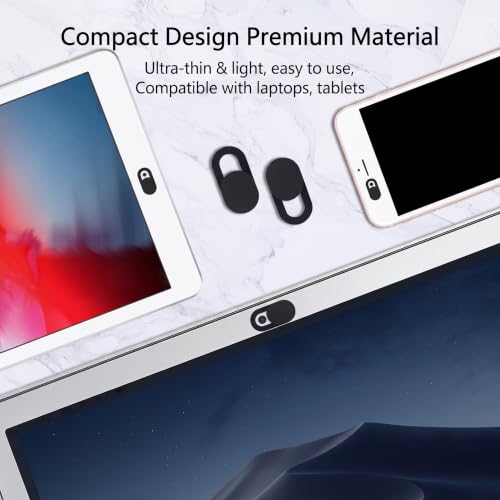 3/6 Pack Webcam Cover Slide for Laptop, Tablet, Mobile Phone - 0.02 Inch Ultra-Thin, Anti-peep Lens, Sliding Blocker (White,6 PCS) - color: White, size: 6 PCS