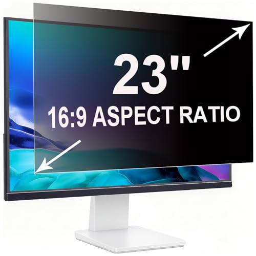 1 Pack Privacy Screen for 23 Inch 16:9 (51x28.7cm) computer Monitor | Blue Light Filter & Anti-Glare, Removable Screen Privacy Shield | PC Protector Film for flat and curved screens - color: 23 Inch - 16:09 Aspect Ratio, style: 1 Pack