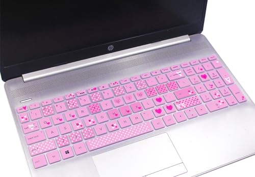 Keyboard Skin Compatible for HP 15.6" 15-dw/dy 15-ef/da/db 15-bs/bw 15t 15z 15t-dy200 15t-dw300/HP Envy x360 2-in-1 15.6''/HP Spectre x360 15t eb0043dx/HP Envy 17 17.3 17t 17M 17-by/bs/bw (Lovely) - color: Lovely