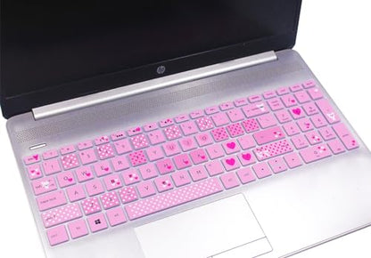 Keyboard Skin Compatible for HP 15.6" 15-dw/dy 15-ef/da/db 15-bs/bw 15t 15z 15t-dy200 15t-dw300/HP Envy x360 2-in-1 15.6''/HP Spectre x360 15t eb0043dx/HP Envy 17 17.3 17t 17M 17-by/bs/bw (Lovely) - color: Lovely