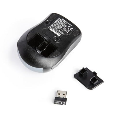 Amazon Basics 2.4 GHz Wireless Optical Computer Mouse with USB Nano Receiver, Portable, Silver - color: Silver, style: 1-Pack