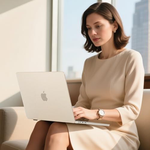 BlueSwan Matte Case for MacBook Air 15 inch M5 M4 M3 M2 Chip 2026-2023 | 100% Color Match, Anti Fingerprint & Scratch, Grippy Finish, Protective Hard Shell, Ultra Thin, Easy Snap-On - color: Starlight Clear