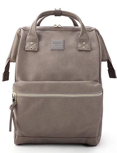 Kah&Kee Leather Backpack for Women and Men 15-inch Laptop Bag | Teacher Professional, Diaper Bag Backpack, Ideal for Work, School, Nurse, College & Travel (Dark Gray, Medium) - color: Gray, size: Medium