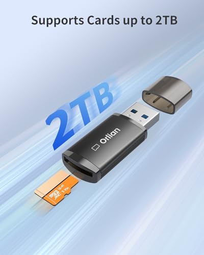 Orlian USB 3.0 Micro SD Card Reader, 5Gbps Speed SD Card Adapter, Menory Card Reader Compatible with Windows, MAC MacBook Pro/Air, Android and More, Black - size: 1 Pack