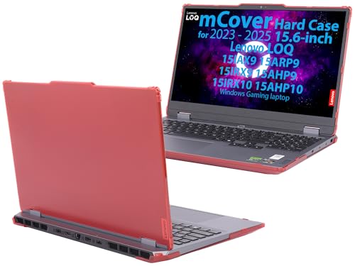 mCover Case ONLY Compatible for 2023-2025 15.6" Lenovo LOQ 15IAX9 15ARP9 15IRX9 15AHP9 15IRX10 15AHP10 Series Windows Computers (NOT for Other Lenovo Models)- Red - color: Red