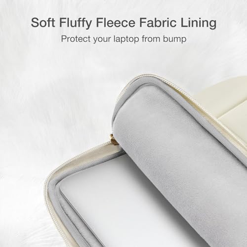 MOSISO Laptop Case 14 inch, Puffy Laptop Sleeve, Sand | Compatible with HP Lenovo Dell ASUS Acer/HP Stream/Dell Latitude/Lenovo IdeaPad, Twelve Square Bag with Pocket&Small Case - color: Sand, size: 14 inch