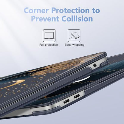 May Chen Compatible with MacBook Air 13 inch Release 2021 2020 2019 2018 (Models: M1 A2337/A2179/A1932), Plastic Hard Shell Case for MacBook Air 13 with Retina Display & Touch ID, Starry Mountain - color: Starry Mountain