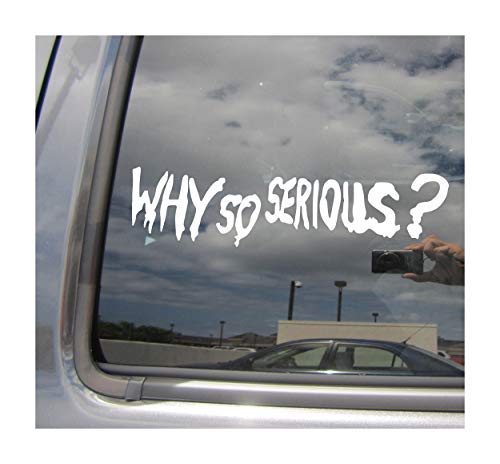 Why So Serious? - Quote Joker - Cars Trucks Moped Helmet Hard Hat Auto Automotive Craft Laptop Vinyl Decal Store Window Wall Sticker 10134
