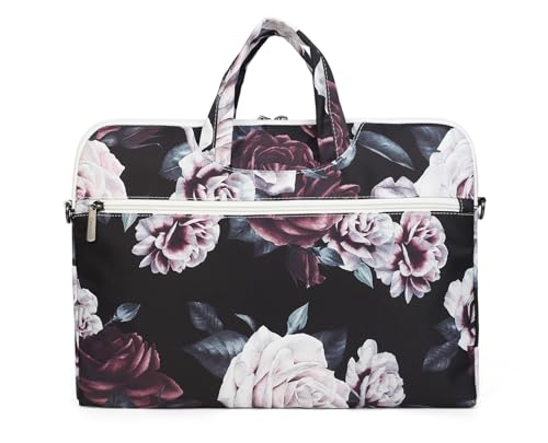 Water Resistant Laptop Shoulder Sleeve Case Bag for MacBook Pro 16 inch and 15.6 inch and 16 inch laptop (Red Rose) - color: Red Rose