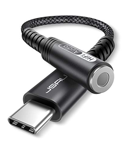 USB Type C to 3.5mm Female Headphone Jack Adapter, JSAUX USB C to Aux Audio Dongle Cable Cord Compatible with iPhone 15 Pro Max/15 Pro/15 Plus, Samsung Galaxy S23/S22/S21 Ultra, iPad Pro, Pixel -Black - color: Black, size: 1 x 0.6ft