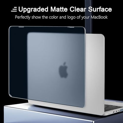 Batianda Matte Ultra-Thin Case for M4 New MacBook Pro 16 inch 2024 2023 2021 Release Model A3403 A3186 A2991 Durable Fingerprint-Resistant, Precision Fit, with TPU Keyboard Cover, Steel Blue - color: Steel Blue