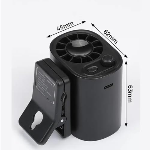 Car Clip on Fan with LED Display, Backseat Fan, USB Rechargeable Powerful Cooling Fans, 360° Rotation, 100 Speeds Adjustable, USB Rechargeable, 2025 New Clip on Fans for Car (White)