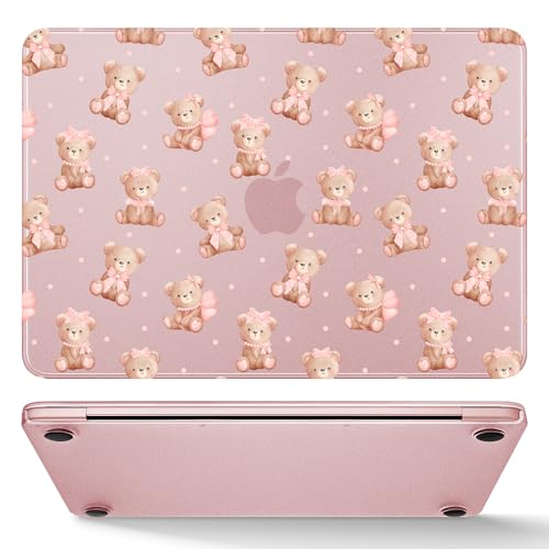 May Chen for MacBook Neo Case 13 inch 2026 | 100% Match Official Color | Pattern Printing, Anti-Crack & Scratch & Fingerprint | Protective Hard Shell Cases Laptop Model A3404 - Teddy Bears - color: Teddy bears