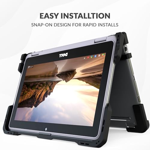 UZBL Hard Shell Case for Dell Chromebook 3120/3110 / 3100 2-in-1 & Clamshell, Student-Proof K-12 Protective Clear Cover (30-Pack) - size: (30-Pack) Rugged Shell