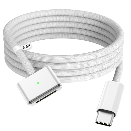 LSY Elvoes 140W 6.6 FT Magnetic 3 Cable, Compatible with Mac Book Pro 16 14 inch and Air 15 13 inch 2026 2025 2024 2023 2022 2021,M1 M2 M3 M4 M5(mag 3) (1)