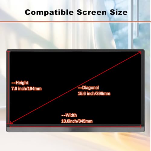 2 Pack 15.6" Screen Protector for ZUMWALT/ASUS ZenScreen/MNN/KYY/ARZOPA/ForHelp/InnoView/Lepow/Newsoul/QQH etc Other All 15.6 inch Portable Monitor with 16:9 Aspect Ratio,HD Clear Anti Scratch