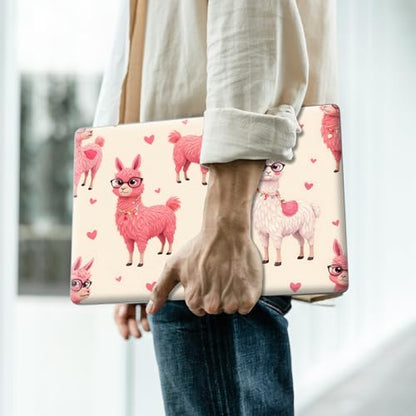 Reusable Universal Laptop Skin Sticker, Cut to Fit for 11.6–15.6 Inch Laptops, Waterproof Protective Film, No-Residue - Pink Llama - color: Pink Llama