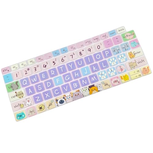 Silicone Keyboard Cover Skin for Dell Latitude 3000 3340 13.3"(2023)/ 5320 5330 5340 5350 13.3"/ 7320 7330 7340 7350,Cute Cat - color: Cute Cat