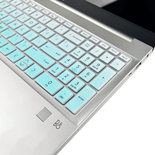 Keyboard Cover for 17.3 HP Laptop 17 17-cp 17z-cp 17-cn 17z-cp000 17-cp0056 17-cp1035cl 17-cp2124od 17-cp0700dx 17-cp0025cl 17-cp0031 17-cp0004dx 17-cp0035cl 17cp0097nr 17-cp0002ds 17-cp1124od - color: MintGreen(Regular Letters)