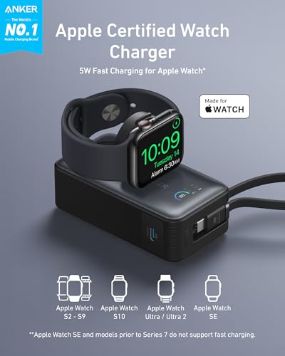 Anker Laptop Charger, 140W USB-C Charger MagGo Power Bank for Apple Watch