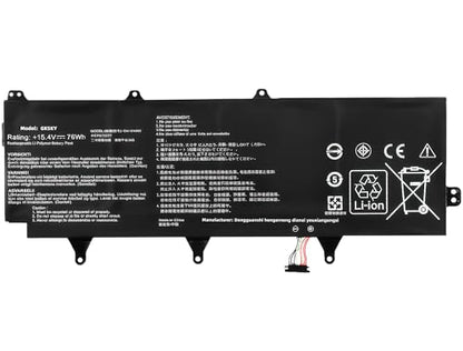 76Wh C41N1802 Laptop Battery Replacement for Asus for Rog Zephyrus S 3s Plus GX701 GX701G GX701GW GX701GV GX701GX GX701GXR GX701GWR GX735GV GX735GVR GX735GW GX735GXR GX735GWR 15.4V High performance - style: C41N1802