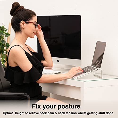 Portable Laptop Stand for 13"-18" Laptops, Anti-Slip Aluminium, Ideal for Gamers & Power Users