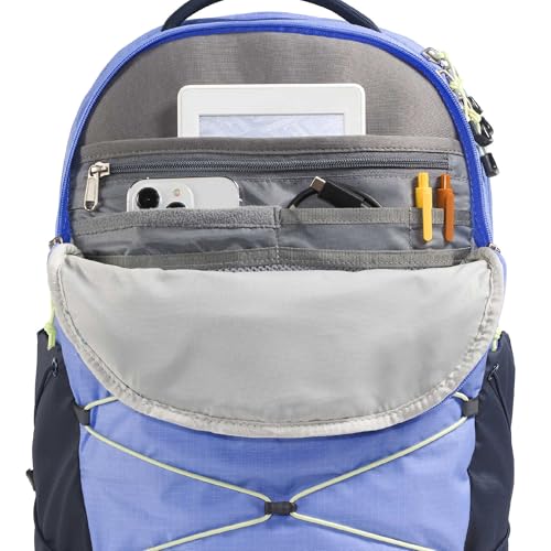 The North Face Borealis Laptop Pack, Peri Glow/Smt Navy/Lemon Mist, OSFA | Everyday Travel Bag, Laptop Sleeve, Reflective Details - color: Periwinkle Glow/Summit Navy/Lemon Mist