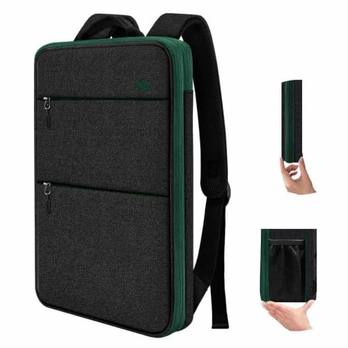 Slim & Expandable Laptop Backpack Water Resistant Backpack Travel Backpack Compatible with MacBook Air/Pro/Neo 13-14 inch, XPS 13/14, Surface 13.5" and Most 13-14 Notebooks，BK01GR01 - color: Bk01gr01, size: 13"-14"