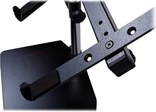 Fat Toad Double DJ Laptop Stand (Table-Top PRO Edition) – 2 Tier Portable PC Computer Equipment Rack with Support Mounts for Music Studio Mixers, Controllers, Monitors & Disc Jockey Booth Gear