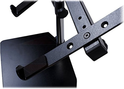 Fat Toad Double DJ Laptop Stand (Table-Top PRO Edition) – 2 Tier Portable PC Computer Equipment Rack with Support Mounts for Music Studio Mixers, Controllers, Monitors & Disc Jockey Booth Gear