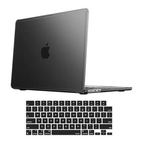 Fintie Matte Case for MacBook Air 13.6 Inch 2026-2022, Frost Black | M5 M4 M3 M2 A3449 A3240 A2681 A3113, Anti-Scratch, Fingerprint Resistant, TPU Bumper, Hard Shell Cover - color: Frost Black