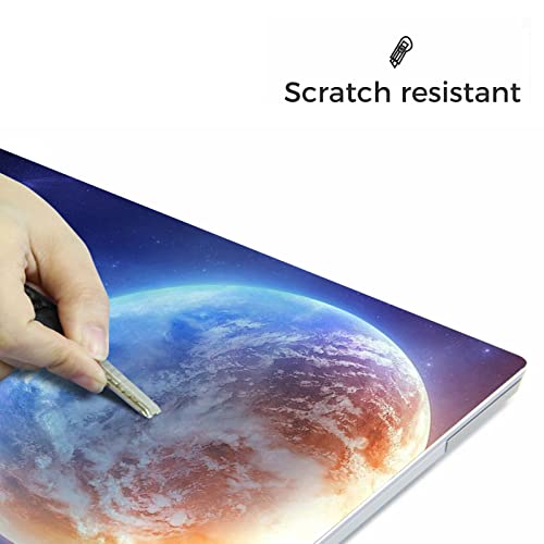 Laptop Skin Sticker,13.3 14 15 15.4 15.6 inch Laptop Skins,Universal Vinyl Decal,Dustproof Scratch Resistant Reusable Cover Protector with Free 2 Wrist Pads (Earth) - color: Earth