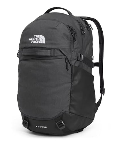 The North Face Router Everyday Laptop Backpack - Daypack, Water Repellent, Laptop Sleeve, Reflective Details, Asphalt Grey Light Heather/TNF Black-NPF, One Size - color: Asphalt Grey Light Heather/Tnf Black-npf, size: One Size