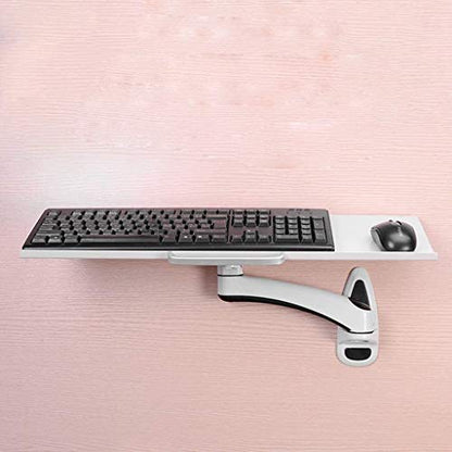 Keyboard Tray Drawer, Keyboard Platform Tray Keyboard Ergonomic Articulating Wall Hanging Computer Laptop Support Adjustable Extender Attachable Alloy Arm Stand (Size : 1) - size: 1