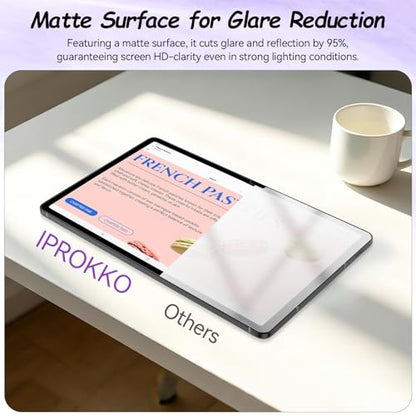 IPROKKO Blue Light Screen Protector for 13.1"Samsung Galaxy Tab S10 FE Plus | Matte Film Anti Glare & Fingerprint, HD Clear Eye Protection, Support S Pen, Easy Install Compatible With 2025 Tablet S10 FE+ - size: 2pcs S-13.1inch