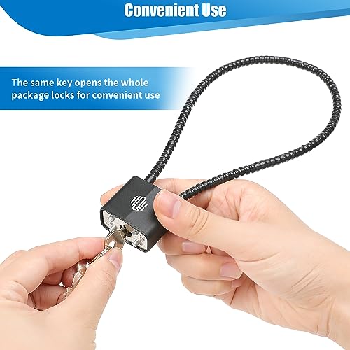 HOX Cable Gun Locks with Keys - Keyed Alike Cable Gun Safe Lock, for Firearm Locking and Safety - color: 3 Pack