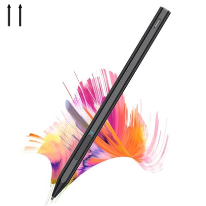 Stylus Pen for Surface, Compatible with Microsoft Surface Pro X/9/8/7/6/5/4/3/Surface Laptop 5/4/3/2/1/go 3/2/1/Book 2/1/Studio, Magnetic Adsorption, Palm Rejection and Tilt Digital Pen - Black - color: Black