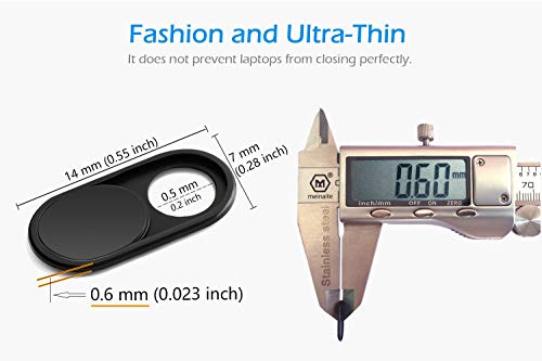 CloudValley Laptop Camera Cover Slide, Metal 0.023 Inch Ultra-Thin, 2 Pack | Web Webcam Cover for MacBook Pro / Air, Laptop, iMac, iPad, iPhone 8/7, PC Accessories, Privacy Protection, Black & White - color: Withe & Black
