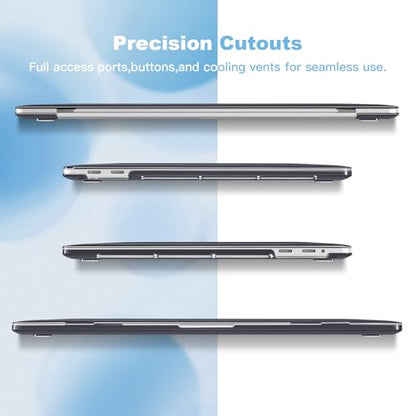 Teryeefi for MacBook Pro 13 inch Case M2 M1 2016-2022 Release Model A2338 A2289 A2251 A2159 A1989 A1706 A1708 Plastic Hard Shell Case Cover with Keyboard Cover & Screen Protector, Black Polka Dots - color: Black Polka Dots