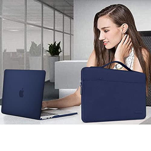 MOSISO Compatible with MacBook Air 13 inch Case M5 2026 M4 2025 M3 M2 2024-2022 A3449 A3240 A3113 A2681,Hard Shell&Sleeve Bag&Keyboard Skin&Webcam Cover&ScreenFilm for MacBook Air 13.6, Navy Blue - color: Navy Blue