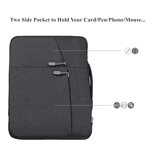 Megoo 10inch Laptop Sleeve Case with Handle Carrying Travel Case(Black) | Fit for Microsoft Surface Go 4/3/2 10.5", Samsung Galaxy Tab A9+/A11+/S9 11", iPad Pro 11", and Most 9”-11" Chromebook Tablet - color: Black, size: 9.7-10.8Inch