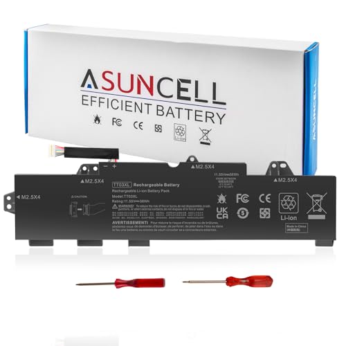 TT03XL 932824-421 933322-855 Laptop Battery for HP EliteBook 850 G5, EliteBook 755 G5,EliteBook 850 G6,ZBook 15U G5 G6 Series 932824-1C1 932824-2C1 HSN-113C-5 HSTNN-LB8H HSTNN-DB8K TT03056XL 56Wh - color: TT03XL